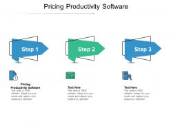 Pricing productivity software ppt powerpoint presentation file good cpb