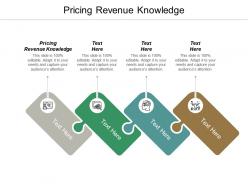 Pricing revenue knowledge ppt powerpoint presentation professional diagrams cpb
