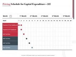Pricing schedule for capital expenditure business planning ppt powerpoint presentation pictures design templates