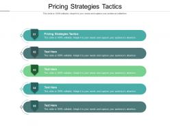 Pricing strategies tactics ppt powerpoint presentation show example cpb