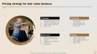 Pricing Strategy For Hair Salon Business