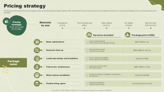 Pricing Strategy Green Landscaping Startup Go To Market Strategy GTM SS