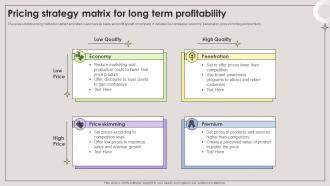 Pricing Strategy Matrix For Long Term Profitability