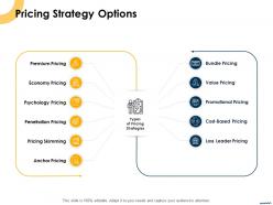 Pricing strategy options ppt powerpoint presentation summary designs download