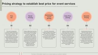 Pricing Strategy To Establish Best Price For Event Coordinator Business Plan BP SS