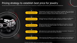 Pricing Strategy To Establish Best Price Jewelry Products Business Plan BP SS