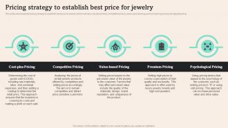 Pricing Strategy To Establish Best Price Tiffany And Co Business Plan BP SS