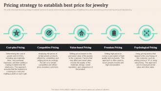Pricing Strategy To Establish Best Price Tiffany And Co Business 