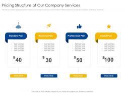 Pricing structure of our company services b2b sales process consulting ppt pictures