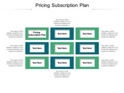 Pricing subscription plan ppt powerpoint presentation gallery deck cpb