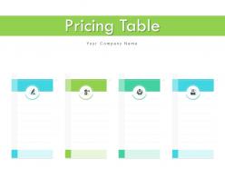 Pricing Table Website Development Technology Advancement Product Plans