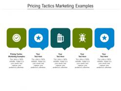 Pricing tactics marketing examples ppt powerpoint presentation infographics shapes cpb