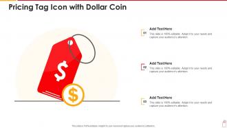 Pricing tag icon with dollar coin