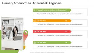 Primary Amenorrhea Differential Diagnosis In Powerpoint And Google Slides Cpb