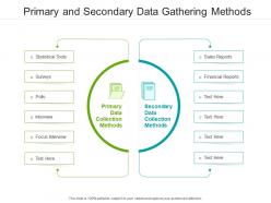 Primary and secondary data gathering methods