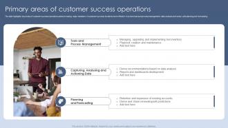 Primary Areas Of Customer Success Operations