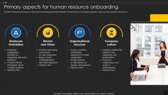 Primary Aspects For Human Resource Onboarding