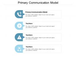 Primary communication model ppt powerpoint presentation gallery introduction cpb
