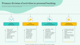 Primary Division Of Activities In Personal Banking