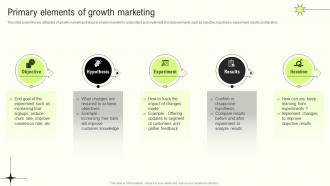 Primary Elements Of Growth Innovative Growth Marketing Techniques For Modern Businesses MKT SS