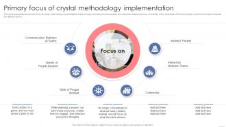 Primary Focus Of Crystal Methodology Implementation Agile Crystal Methodology IT