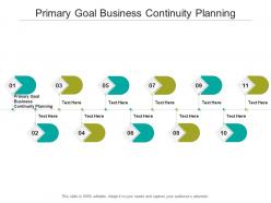 Primary goal business continuity planning ppt powerpoint presentation file format cpb