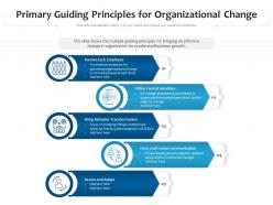 Primary guiding principles for organizational change