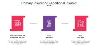Primary Insured VS Additional Insured Ppt Powerpoint Presentation Outline Deck Cpb