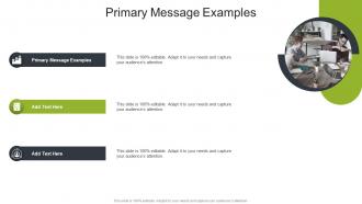 Primary Message Examples In Powerpoint And Google Slides Cpb