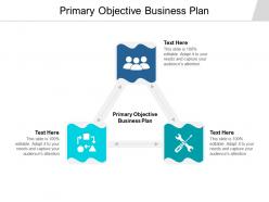Primary objective business plan ppt powerpoint presentation gallery show cpb