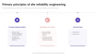 Primary Principles Of Site Reliability Engineering