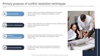 Primary Purpose Of Conflict Resolution Techniques