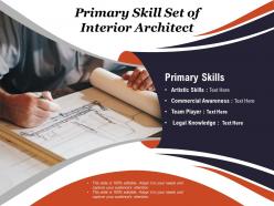 Primary skill set of interior architect