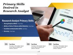 Primary Skills Desired In Research Analyst