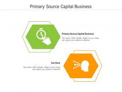 Primary source capital business ppt powerpoint presentation ideas graphics cpb