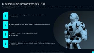 Prime Reasons For Using Reinforcement Learning Ppt Powerpoint Presentation Diagram Graph Charts