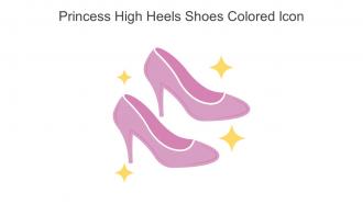 Princess High Heels Shoes Colored Icon In Powerpoint Pptx Png And Editable Eps Format