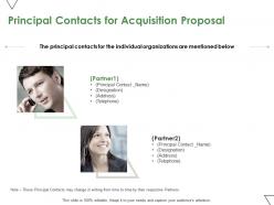 Principal contacts for acquisition proposal ppt powerpoint presentation professional