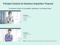 Principal contacts for business acquisition proposal ppt powerpoint slides