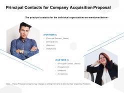 Principal contacts for company acquisition proposal ppt powerpoint presentation