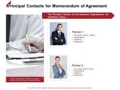 Principal contacts for memorandum of agreement partner ppt powerpoint presentation outline