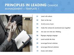 Principles in leading change management assess and adapt ppt slide