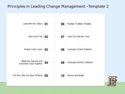 Principles in leading change management involve ppt powerpoint presentation show diagrams