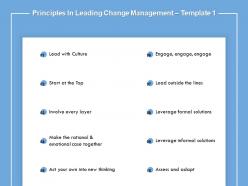 Principles in leading change management marketing ppt powerpoint presentation file tips