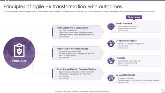 Principles Of Agile HR Transformation With Outcomes