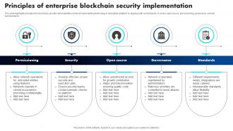 Principles Of Enterprise Blockchain Security Implementation