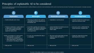 Principles Of Explainable Ai To Be Considered AI In Manufacturing