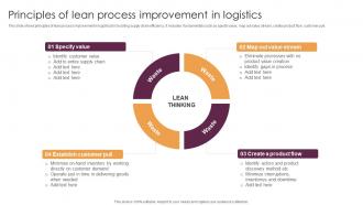 Principles Of Lean Process Improvement In Logistics