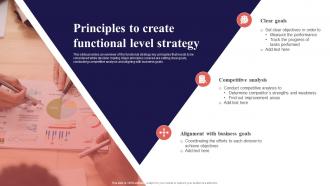 Principles To Create Functional Level Strategy Organization Function Strategy SS V