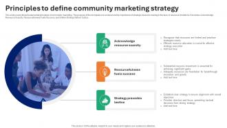 Principles To Define Community Marketing Strategy